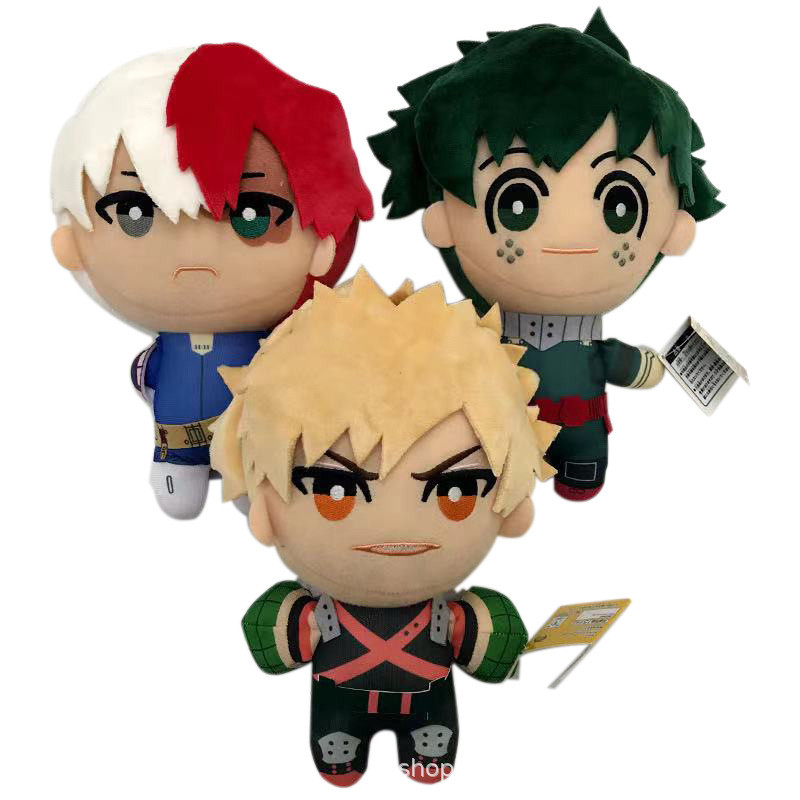 20cm Anime Plush Doll Toy Shoto Todoroki  Izuku Midoriya  Katsuki Bakugo Yuu Cute Soft Stuffed Pillo