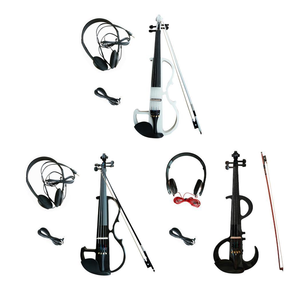 Silent Electric Violin, Electric Violin Set, Headphone Violin with Carrying Case