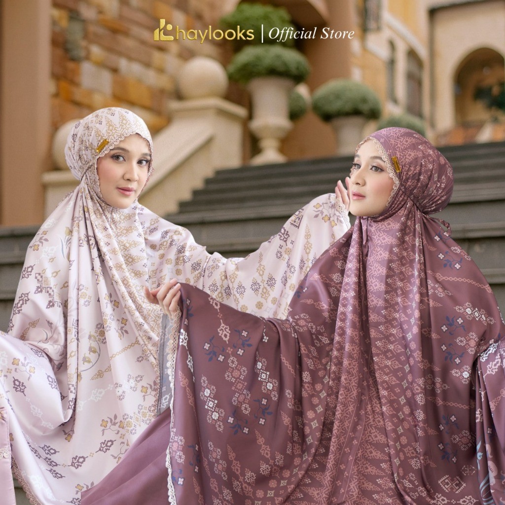 [Mukena Terbaru 2026] Haylooks Mukena Etnik Prameswari Premium Silk Armany Mukena Motif Mukena Rayon