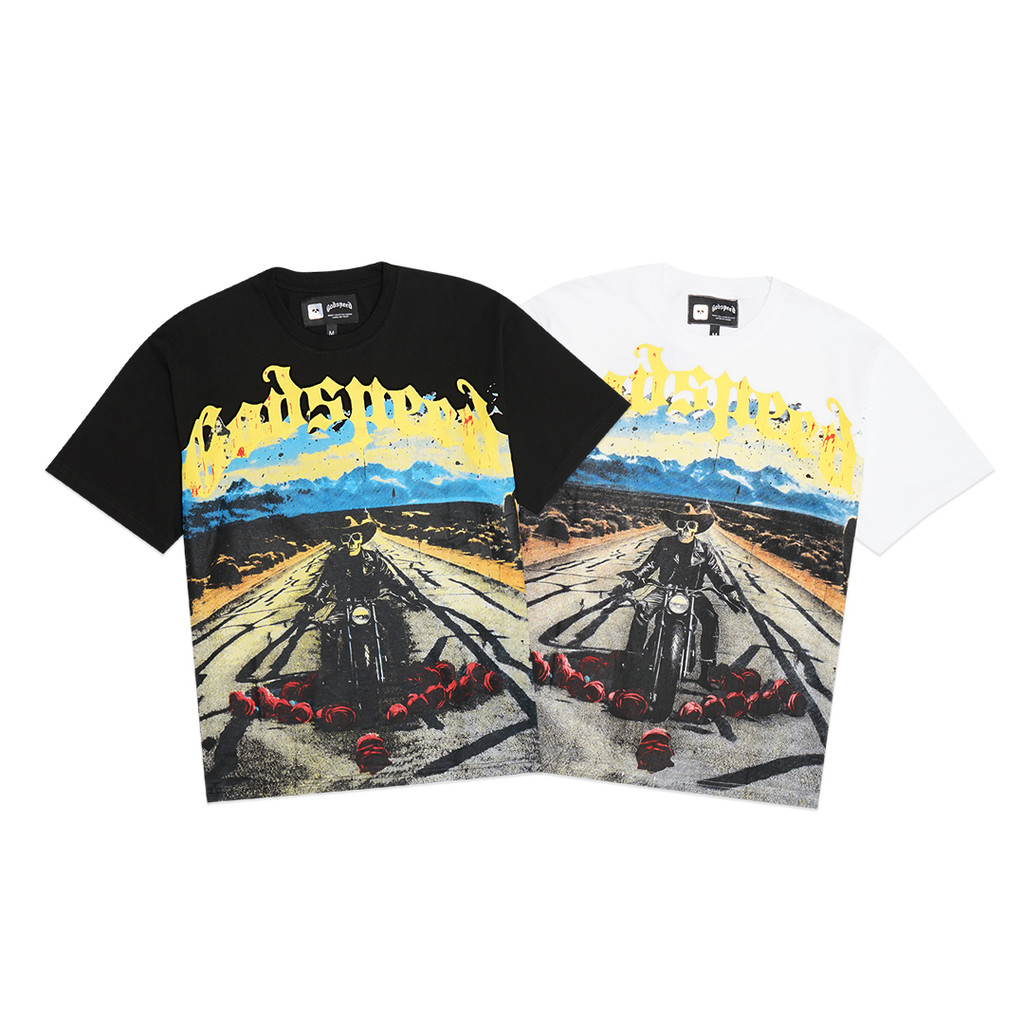 Godspeed Skeleton Motorcycle Rider T-Shirt