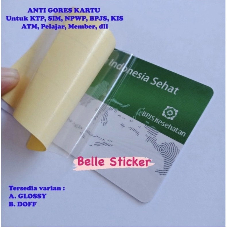 Anti Gores/Laminating Untuk KTP SIM BPJS NPWP
