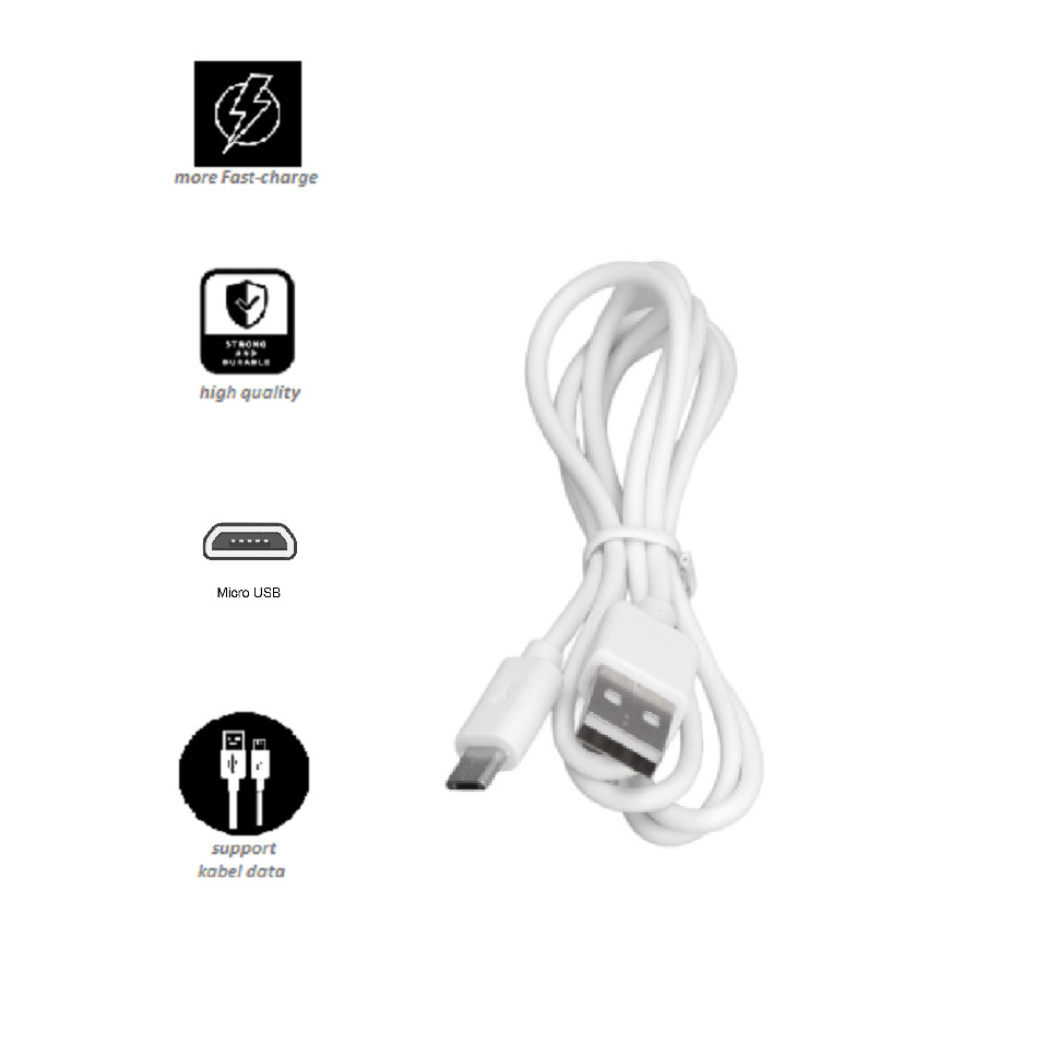 (putih) Usb micro kabel charger samsung S7 (SM-G930/SM-G9350) - S7 EDGE (SM-G935/SM-G9350)