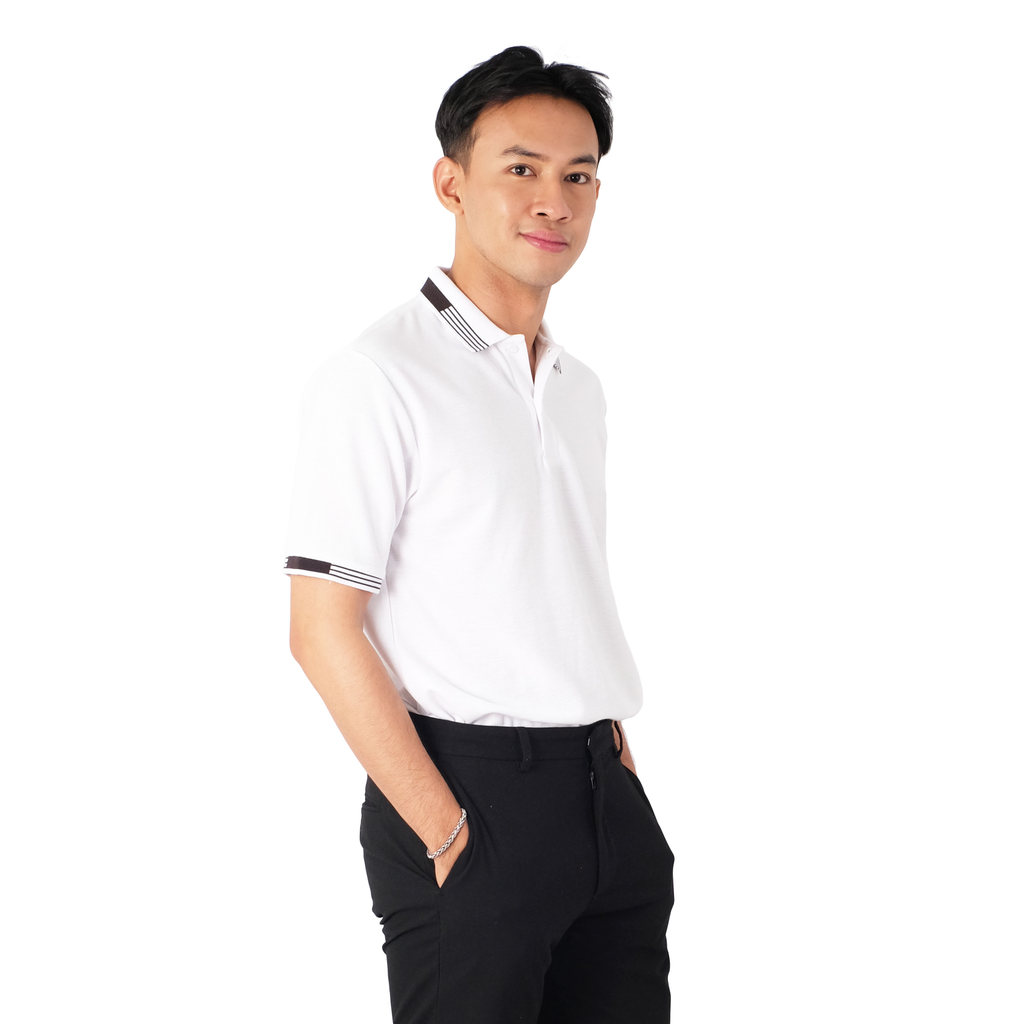 POSHBOY Polo Brooklyn White - Polo Lengan Pendek