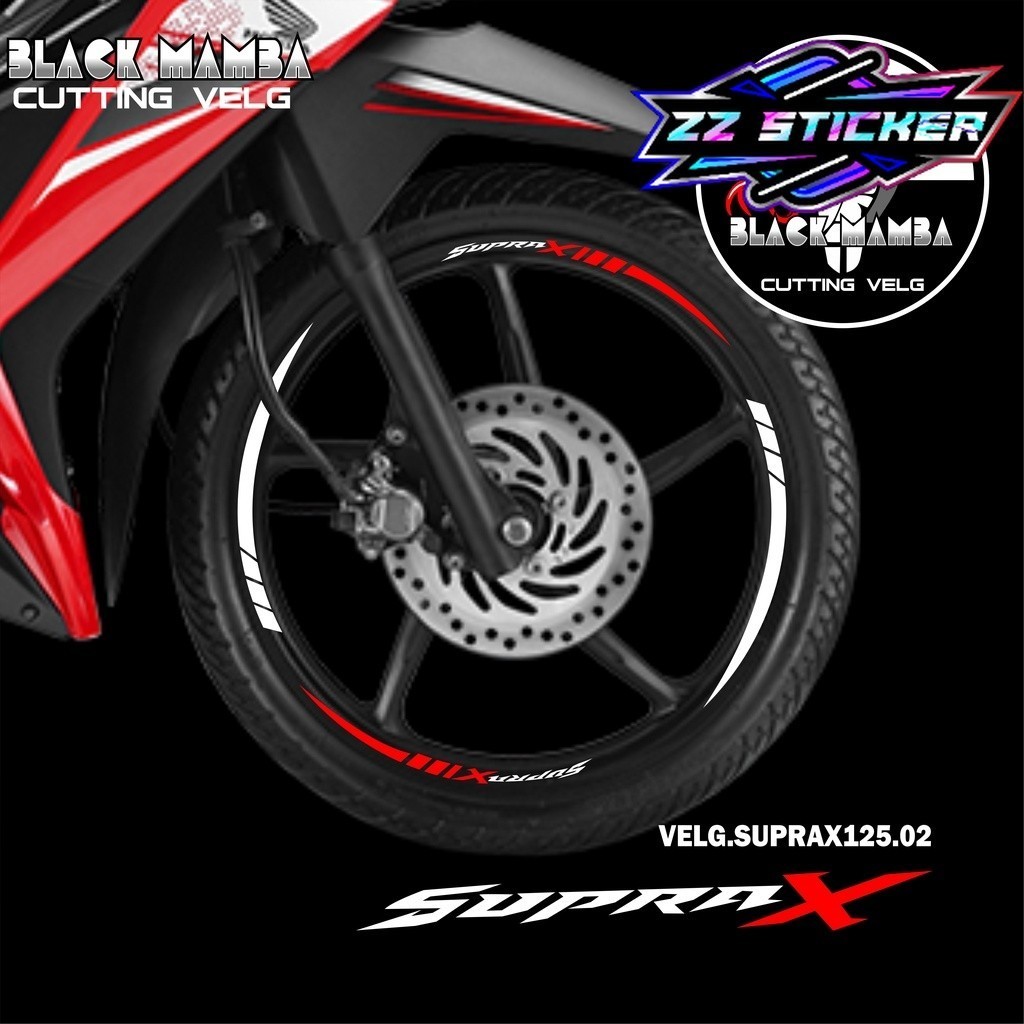(COD) CUTTING STICKER VELG SUPRA X 125 - STIKER LIS LIST VARIASI BAN/VELG HONDA SUPRA X 125 02