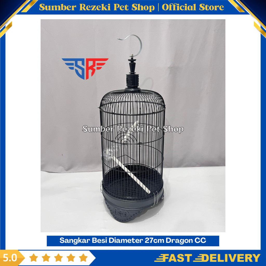 Kargo Reguler IMPORT Merk Dragon CC Panda Sangkar Konin Sogon Pleci Cungkok diameter 27cm Kandang Bu