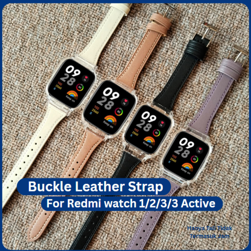 Buckle Leather Strap For Redmi Watch 1 Redmi Watch 2 Redmi Watch 3 Redmi Watch 3 Active