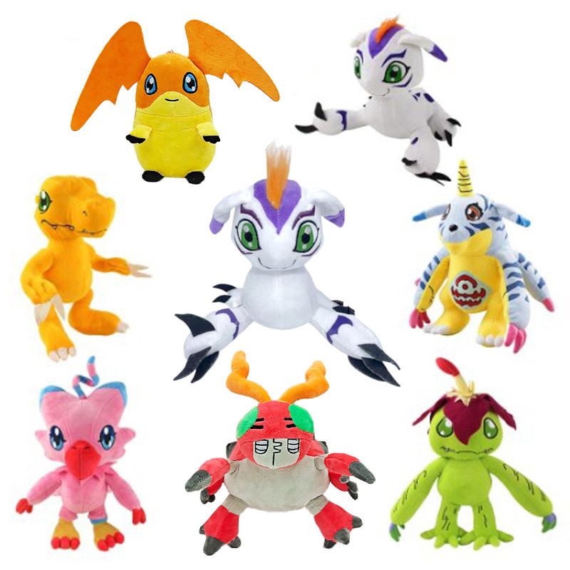 Cartoon gimon Adventure Plush Toy Soft Stuffed Dolls Patamon Agumon Tailmon Gabumon Palmon Tentomon 