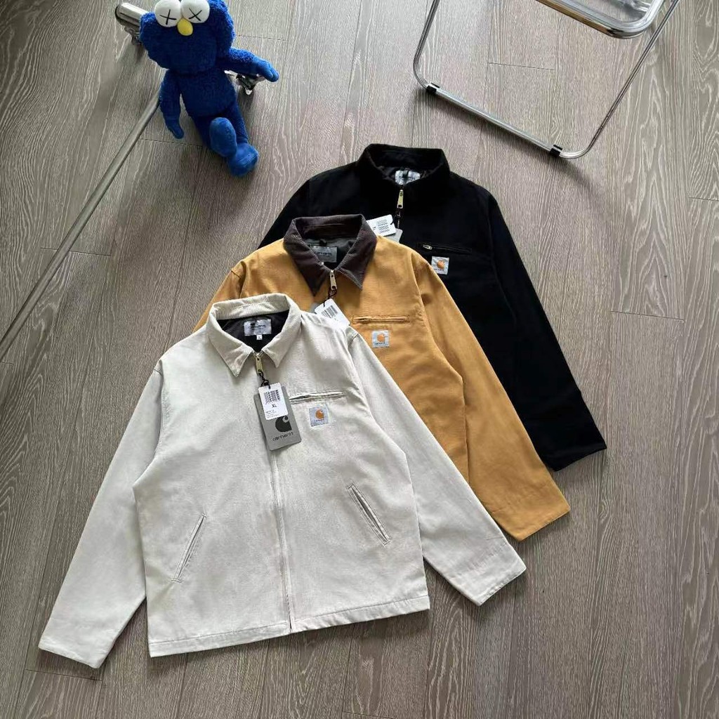 Jacket Cowok Independent Carhartt Detroit vintage canvas heavy thick work jacket lining cotton coat
