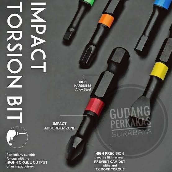 mata obeng impact hex bit impact driver mata obeng angin impact screwdriver bit harga per 1 pc
