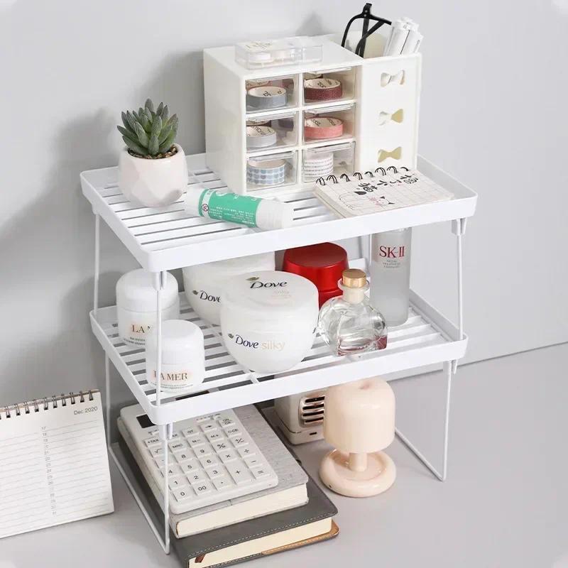 1/2pcs Folding Shelf Storage Rack Kitchen Bathroom Folding Cabinet Storage Rack Kitchen Novelty Acce