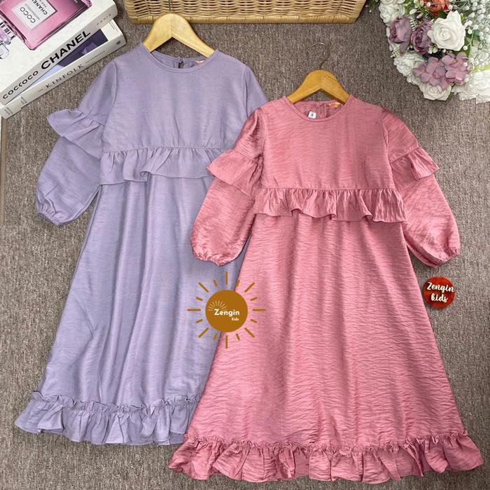 2-6TH GAMIS ANAK PERSEMPUAN GAMIS VANY - Lime, S