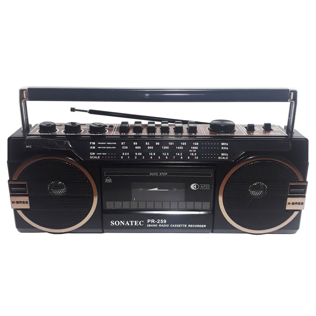 UKURAN BESAR RADIO KASET SONATEC PR-259 USB SD FLASHDISK AM/FM RADIO