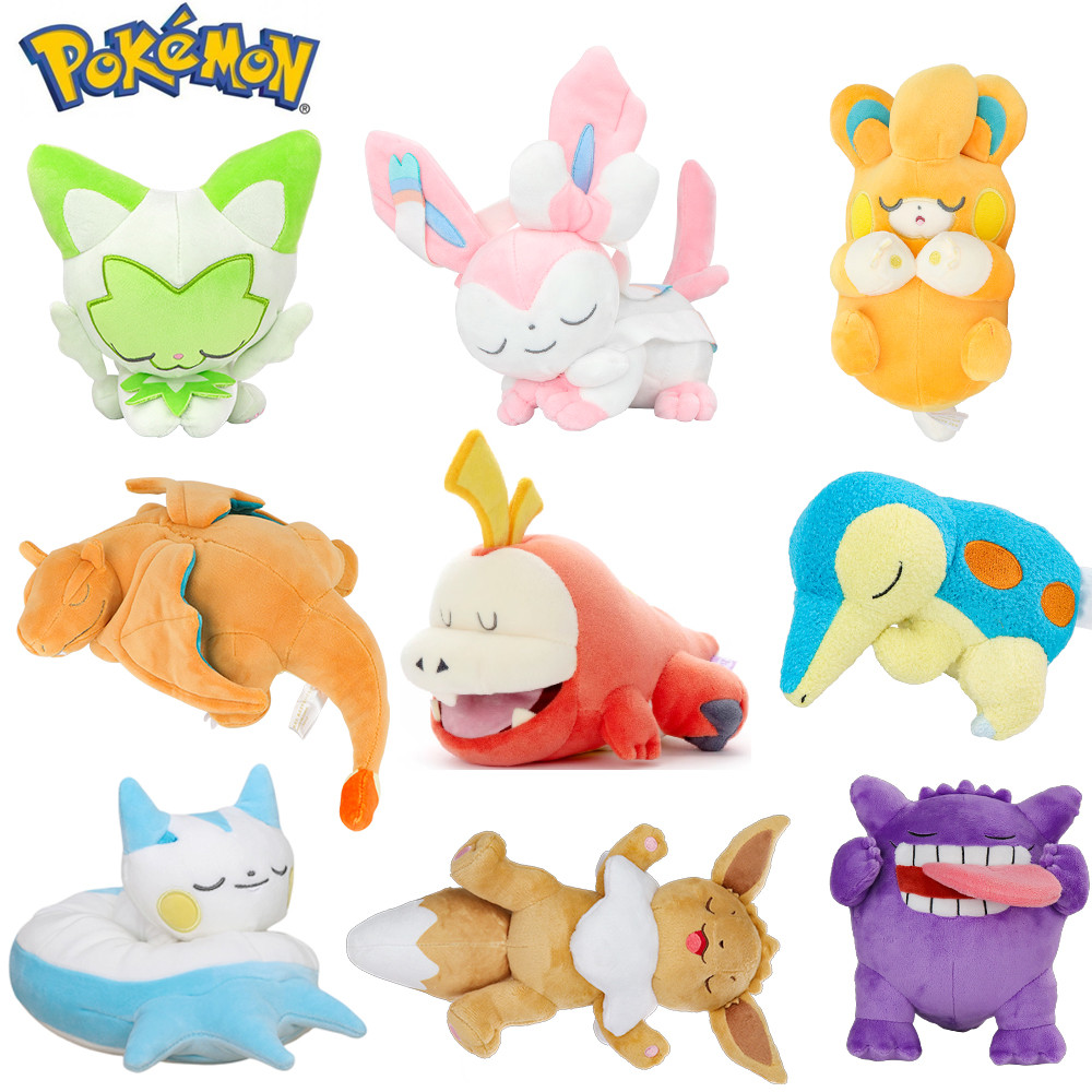 Pokemon Gengar Fuecoco Sylveon Plush Toys Pamo Cyndaquil Altaria Sprigatito Sleeping Doll Anime Game