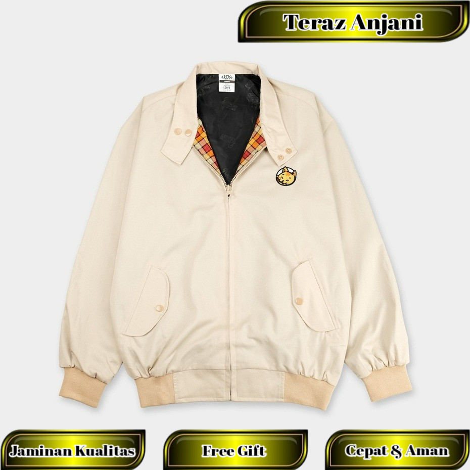 CRSL Chilo Adopter Jacket | Cream | Harrington Jacket | Jaket casual | Jaket Motor | Jaket Vintage U