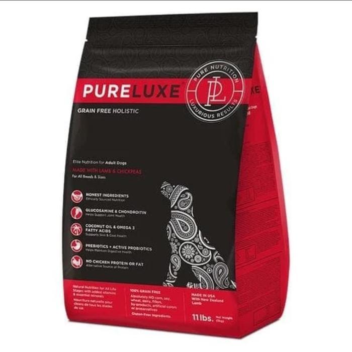 makanan anjing pureluxe dog food elite nutrition (lamb)