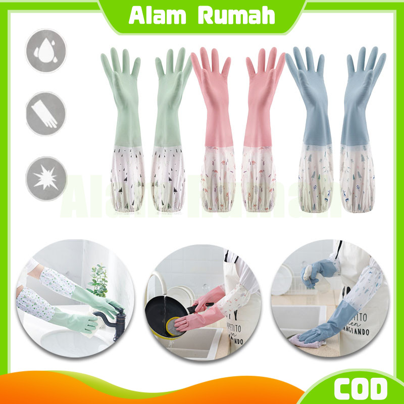 sarung tangan cuci piring serbaguna panjang/sarung tangan pencuci piring wanita karet lateks/sarung 