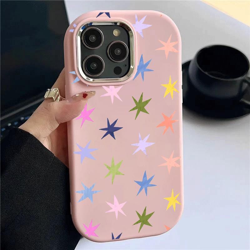 Case For Samsung A12 4G 5G A03 A03s A05 A05s A10s A13 A14 Soft Oval Frame Chrome Menggemaskan Bintan