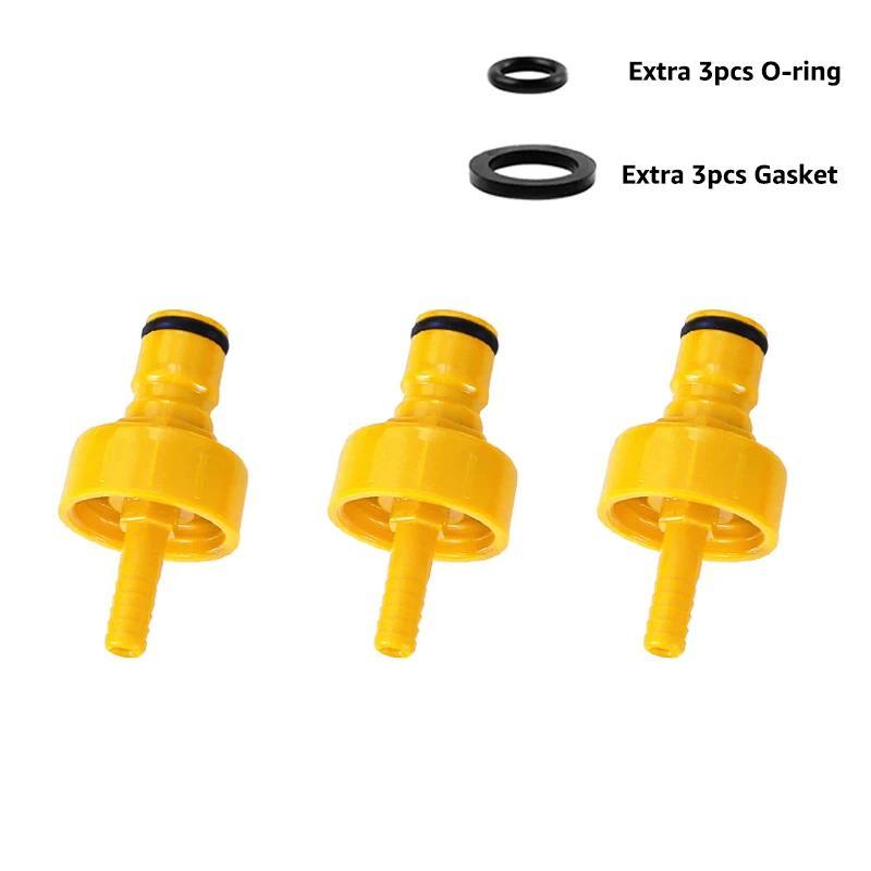 Plastic Carbonation Caps,5/16" Barb Ball Lock Cap & Food Grade PET Bottle Carbonation Cap for Pressu