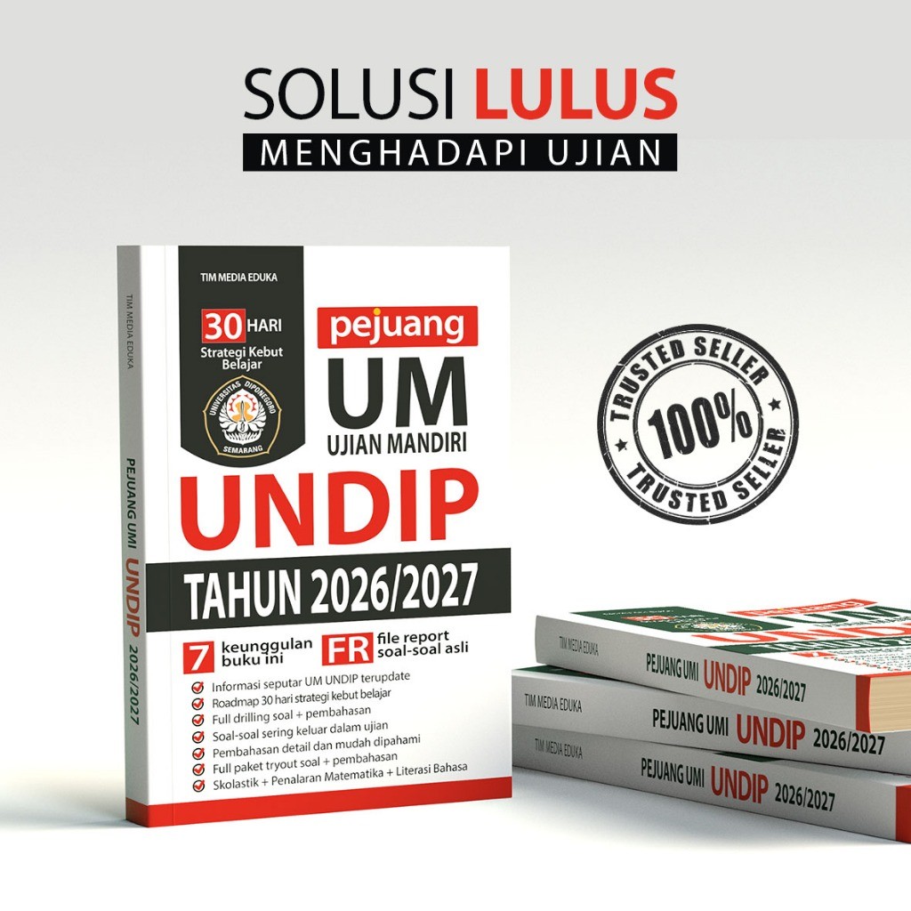 Buku UM ujian mandiri UNDIP 2026 - Soal bahas     Berkualitas