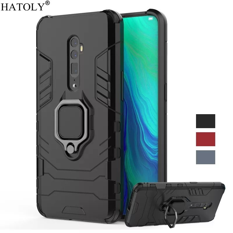 CASE OPPO RENO 6.6 10X ZOOM / RENO 2 2F 2Z IRING CASE ARMOR ROBOT STANDING PHONE CASE
