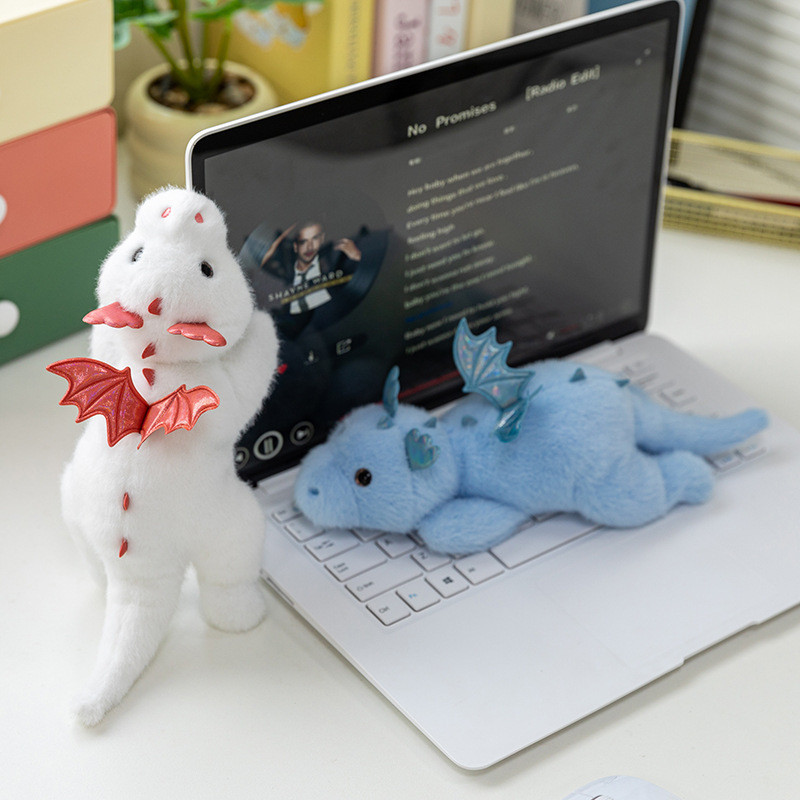 Boneka dinosaurus baru, boneka naga berbaring, boneka naga terbang kecil, dekorasi anak-anak.