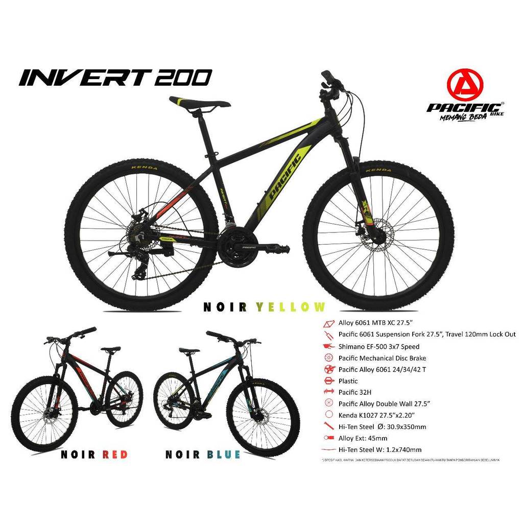 SEPEDA GUNUNG MTB 27.5 INCH PACIFIC INVERT 200  ALLOY SHIMANO