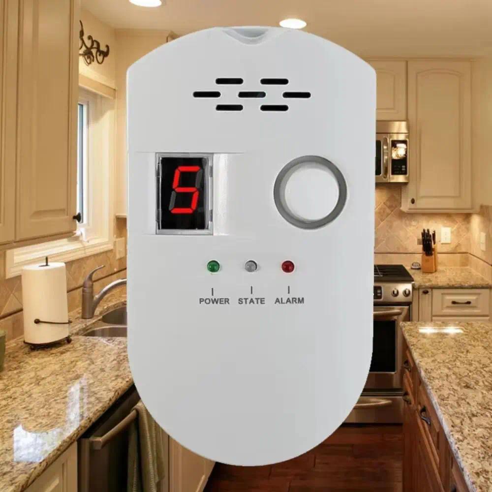 Environmental Sensors Gas Detection System Digital Display Sound ning Combustible Gas Alarm US EU Pl