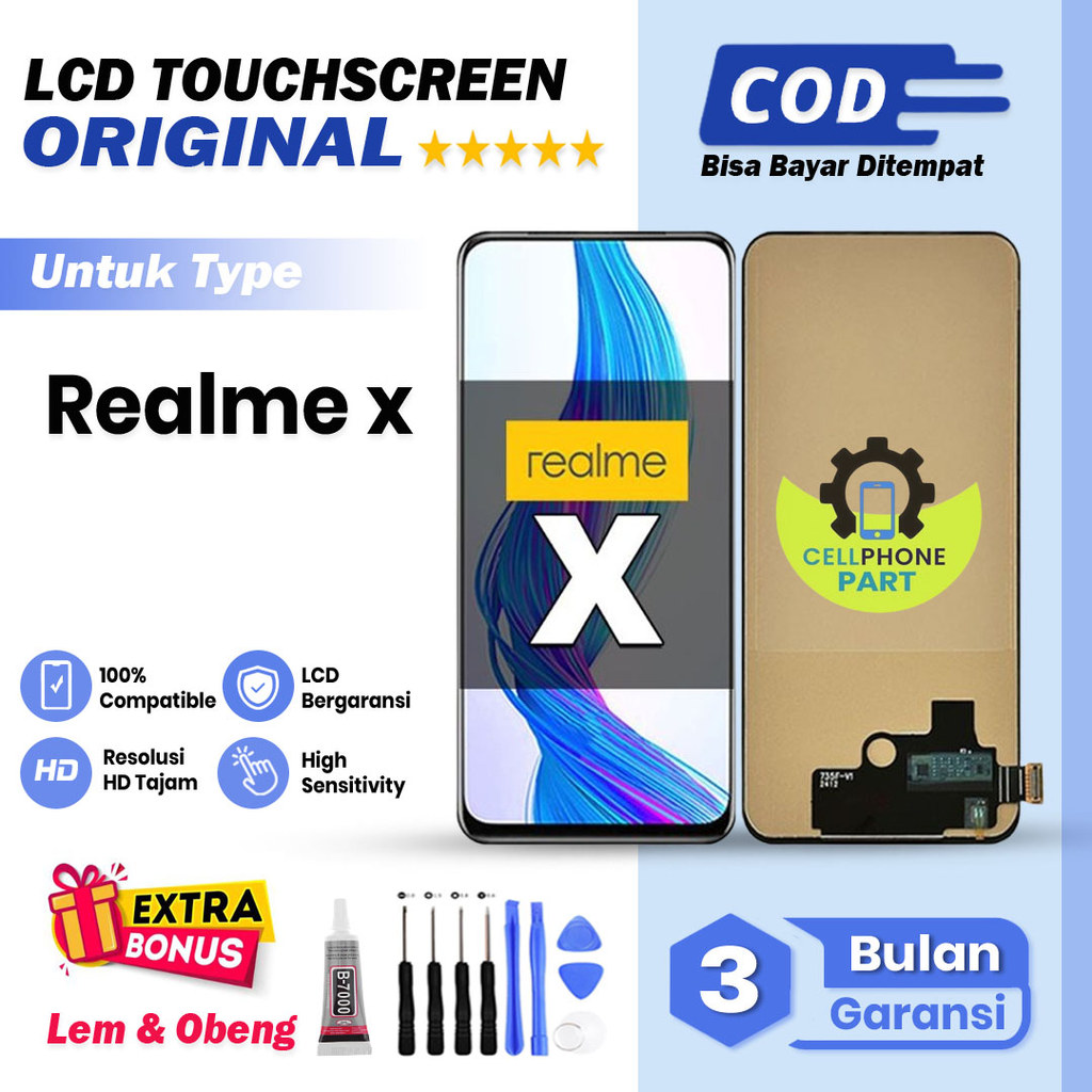 LCD Realme x Original TouchScreen Fullset ori COD