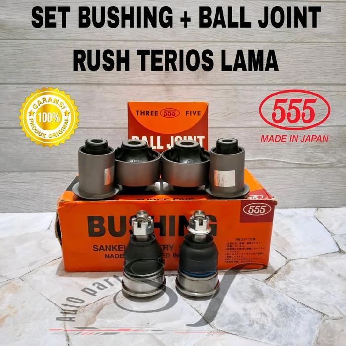 SET BUSHING + BALL JOINT RUSH TERIOS LAMA ORI 555 SANKEI JAPAN