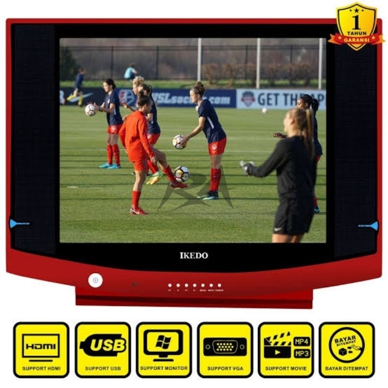 III TV TELEVISI TIVI TABUNG IKEDO 17" 17 INCH IN " 17T9 T9 LAYAR FLAT SLIM FULL HD RESOLUSI TINGGI L