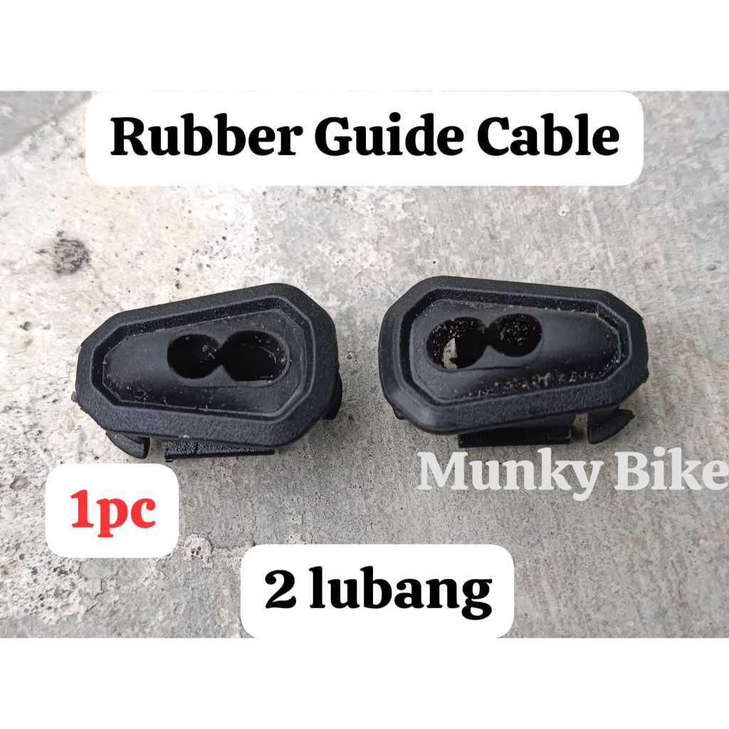 Foto Rubber Plastic Jalur 2 Lubang Inner Cable Tutup Guide Karet Internal Kabel Frame Kabel Brake Shifter Rubber Inner Sepeda Marin
