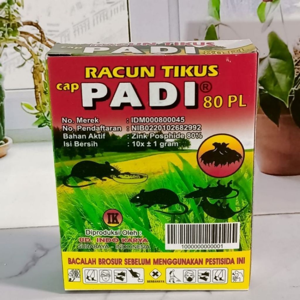 1 Pack Racun Tikus Cap Padi - Ampuh, Praktis, Mudah Digunakan
