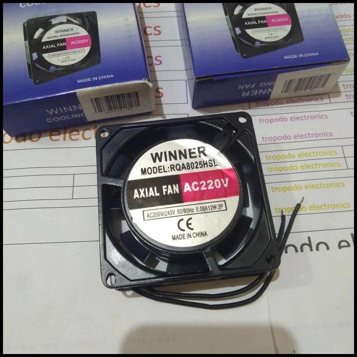 TERBARU EXHAUST FAN AXIAL FAN 8X8 CM 220 AC MERK WINNER 