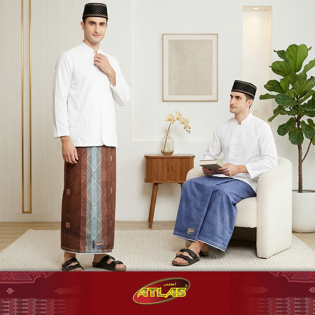 Grosir 10 Pcs Sarung ATLAS Silver Idaman Jacquard Songket
