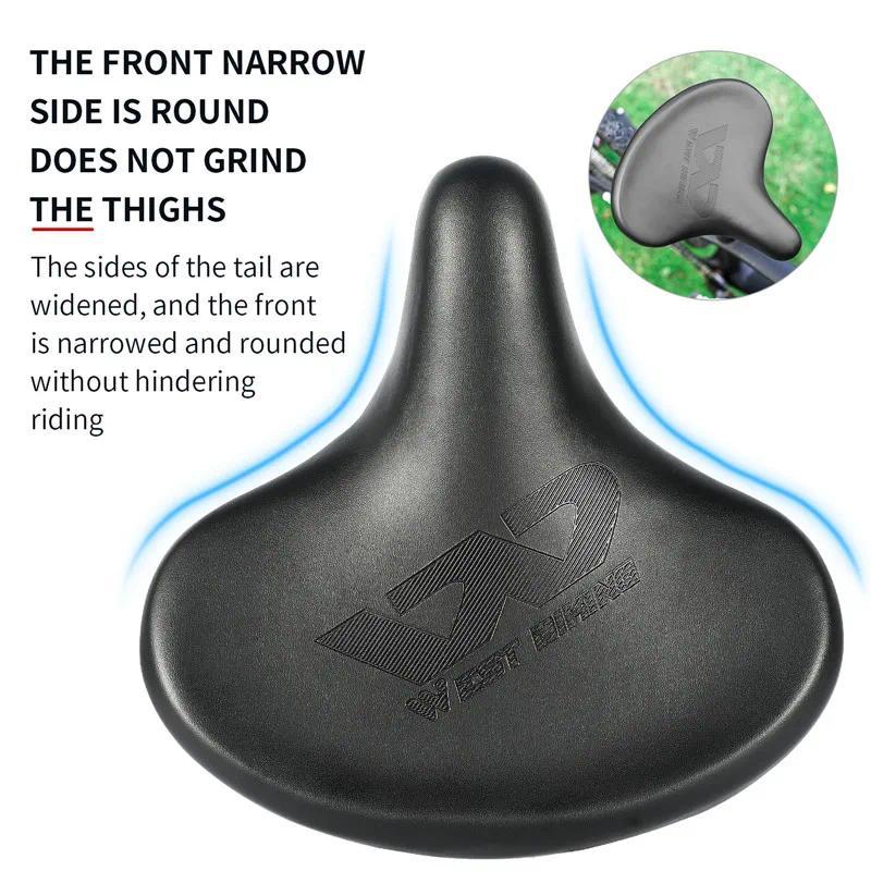 WEST BIKING Sadel Sepeda Empuk Ergonomis, Tempat Duduk Sepeda Lebar, Nyaman, Peredam Guncangan, Taha