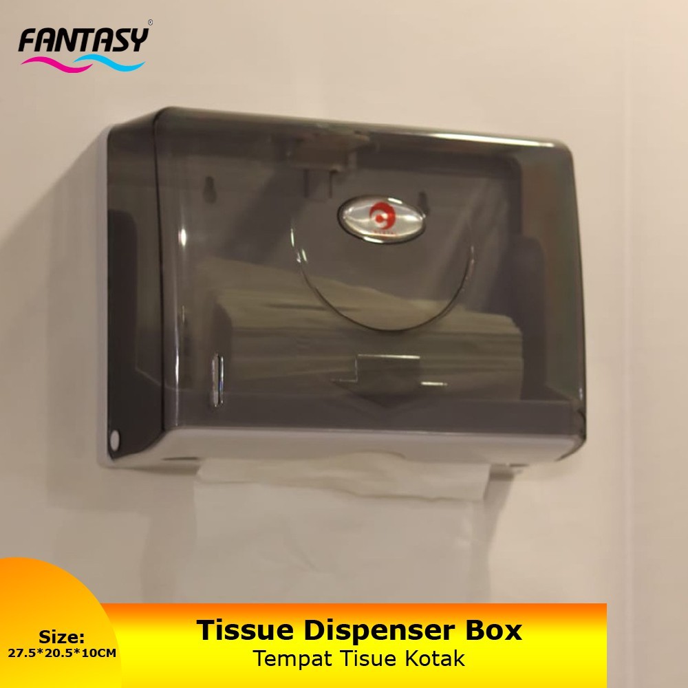 Fantasy Crystal 27x10x20 cm Dispenser Tisu Lipat - Putih Tissue Holder Tempat Tisu Kamar Mandi Wadah