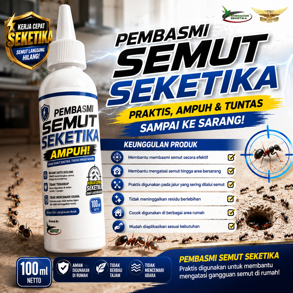 Obat Semut 100 ML Pembasmi Semut Praktis untuk Jalur yang Sering Dilalui Semut di Rumah Sehari-hari