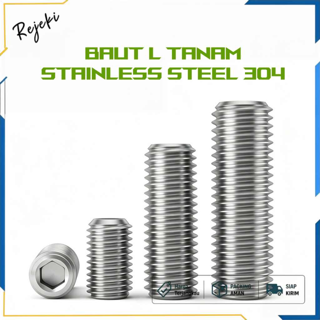 Baut Tanam L M2 M2.5 M3 M4 M5 M6 M8 Mur nanas Insert Nut Stainless 304 headless 2mm 2.5mm 3mm 4mm 5m