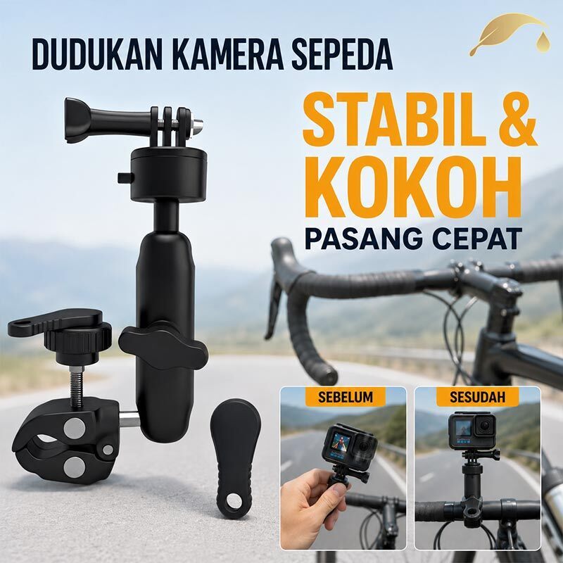 Dudukan Kamera Sepeda/Dudukan Kamera/Aksesori GoPro Dudukan Kamera Sepeda Motor/Klip Kamera Aksi unt