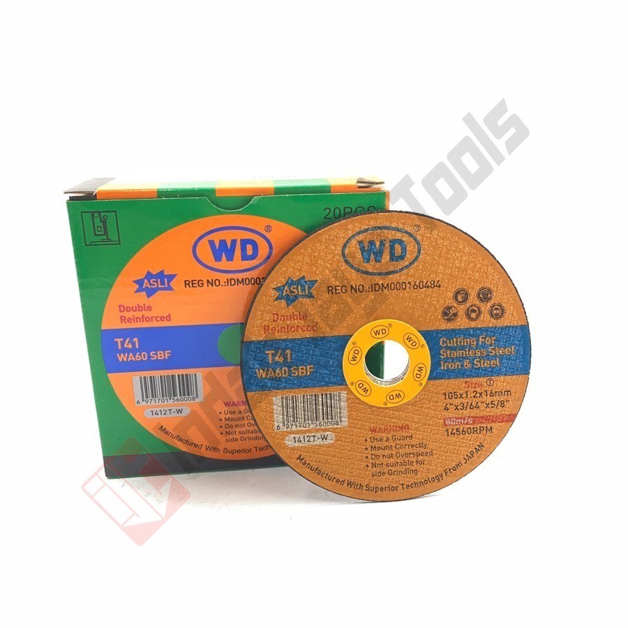 DaniCV ( Per Box ) Wd Cutting 4 X 1.2 Mm Batu Potong Besi Wheel