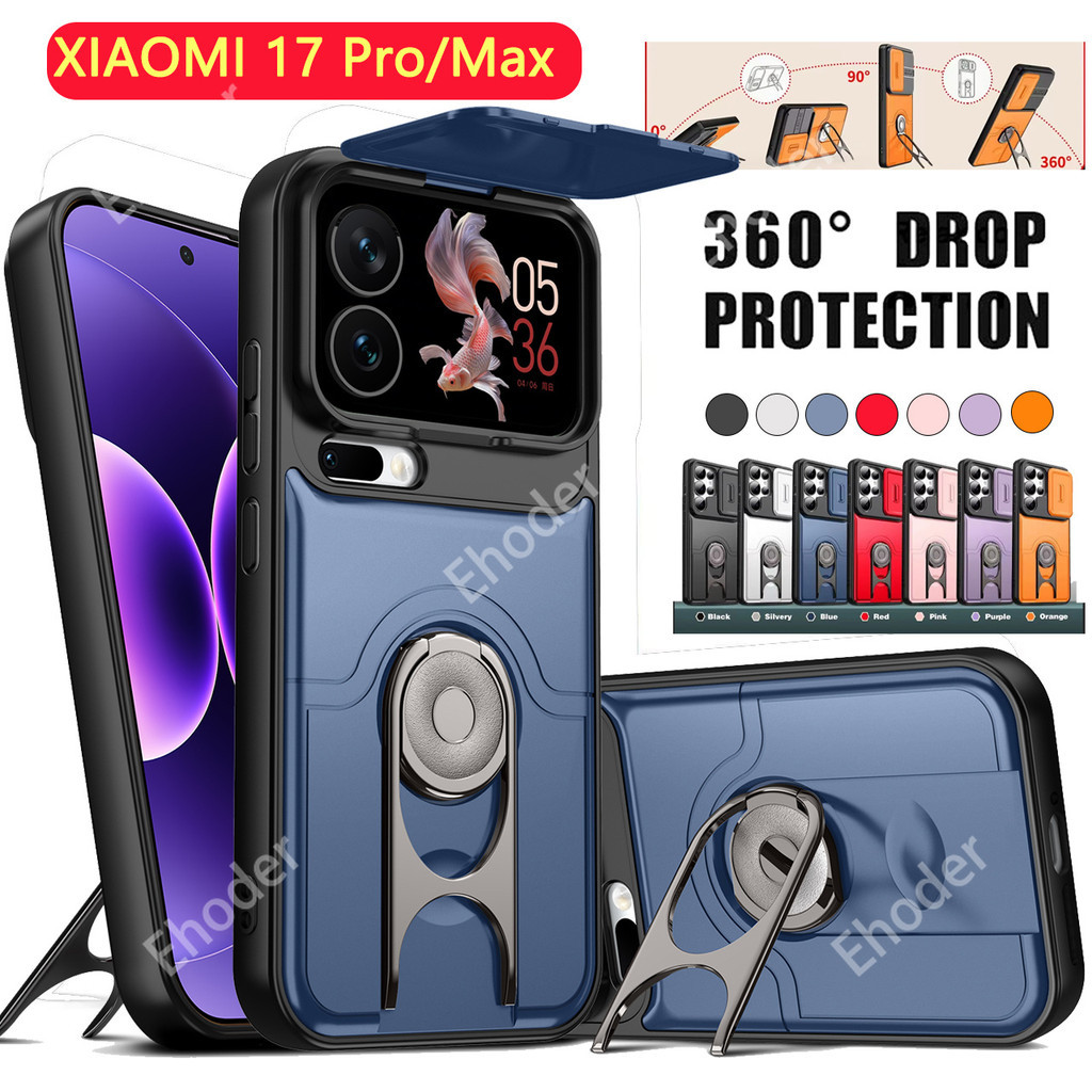 Casing Untuk XIAOMI 17 Pro Max 5G 2026 Kemewahan Magnetic Shockproof Push Window Cover Untuk XIAOMI1