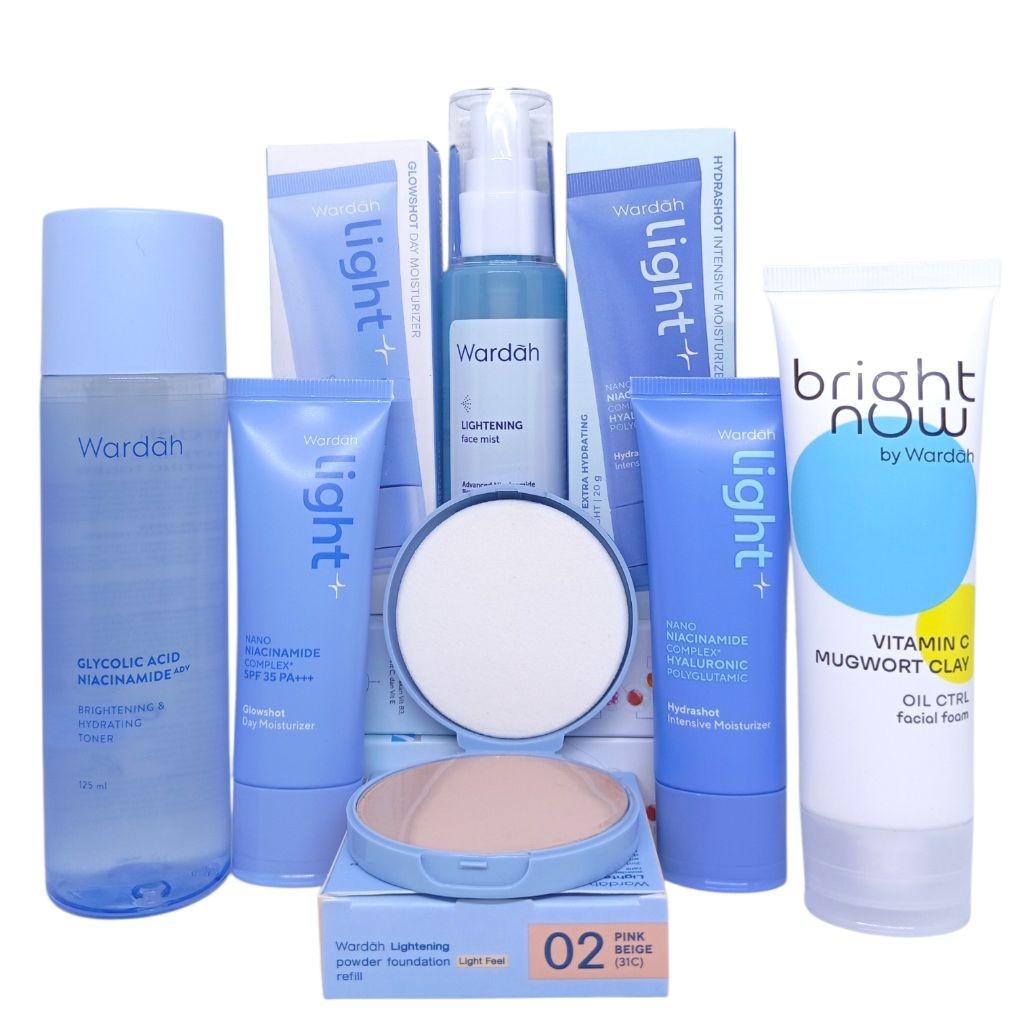 ( COD) Wardah Skincare Paket Glowing / Paket Wardah Untuk Mencerahkan Kulit Wajah Yang Kusam