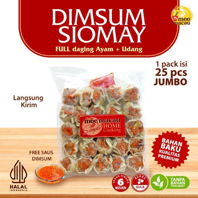 Siomay Dimsum Full Ayam Udang JUMBO Isi 25 Pcs Premium Daging Terasa Produsen Langsung FREE SAUS DIM