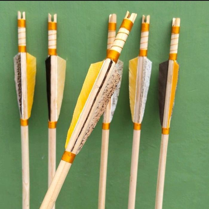 FLASH 12 anak panah bambu petung grade A kalkun arrow busur panahan - 6 arrowSALE