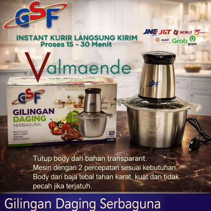 AA BLENDER CHOPPER Elektrik Gilingan Daging Food Processor GSF 3802 2 Liter - 2 Liter GSF 3802 TERMU