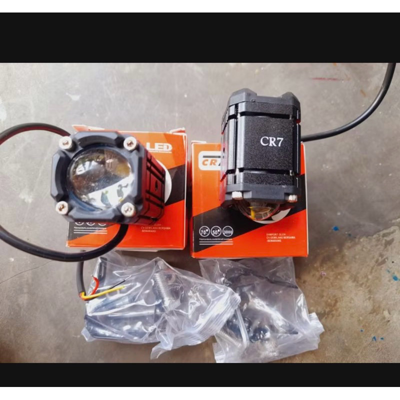 Lampu Tembak Laser D2 CR7 2 Warna Putih Kuning Waterproof