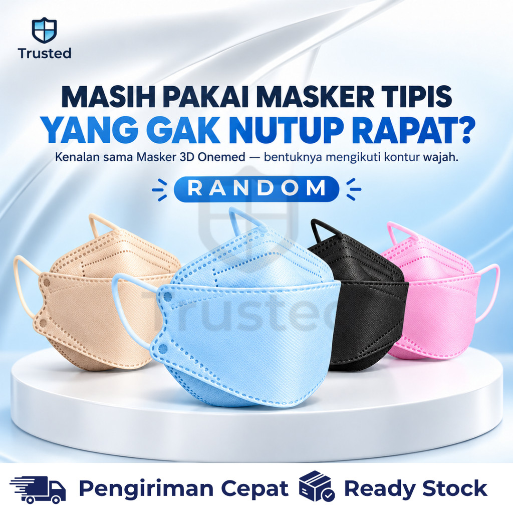 MASKER FIVECARE 4D 4PLY ISI 20 MASKER FIVE CARE 4D