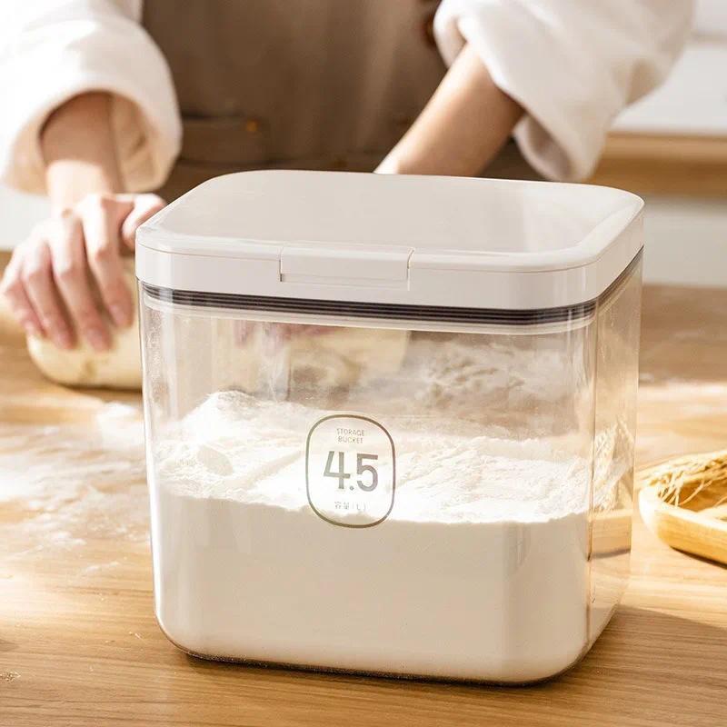 Household Sealed Flour Box Food Grade Storage Container Special Bucket for Flour Insect Proof and Mo