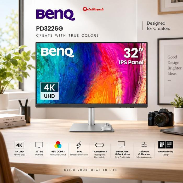 Monitor BenQ PD3226G 32 Inch 4K 144Hz Thunderbolt 4 Garansi Resmi BenQ PD3226G 32” 4K UHD 144Hz Moni