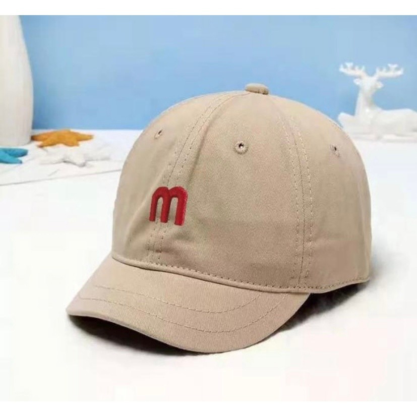 COD Baseball cap : "M" DUCK CAP - Topi baseball Centong Pendek topi pria topi wanita SHORT BRIM CAP